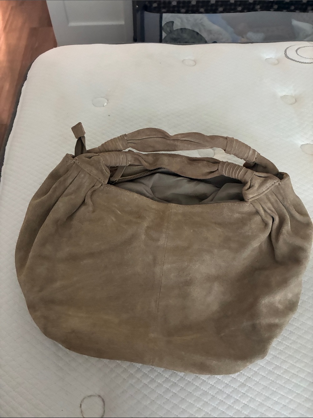 Free People Suede Hobo Bag in Taupe